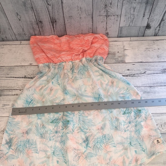 Lagaci Strapless Tropical Print Dress Medium - Picture 8 of 11